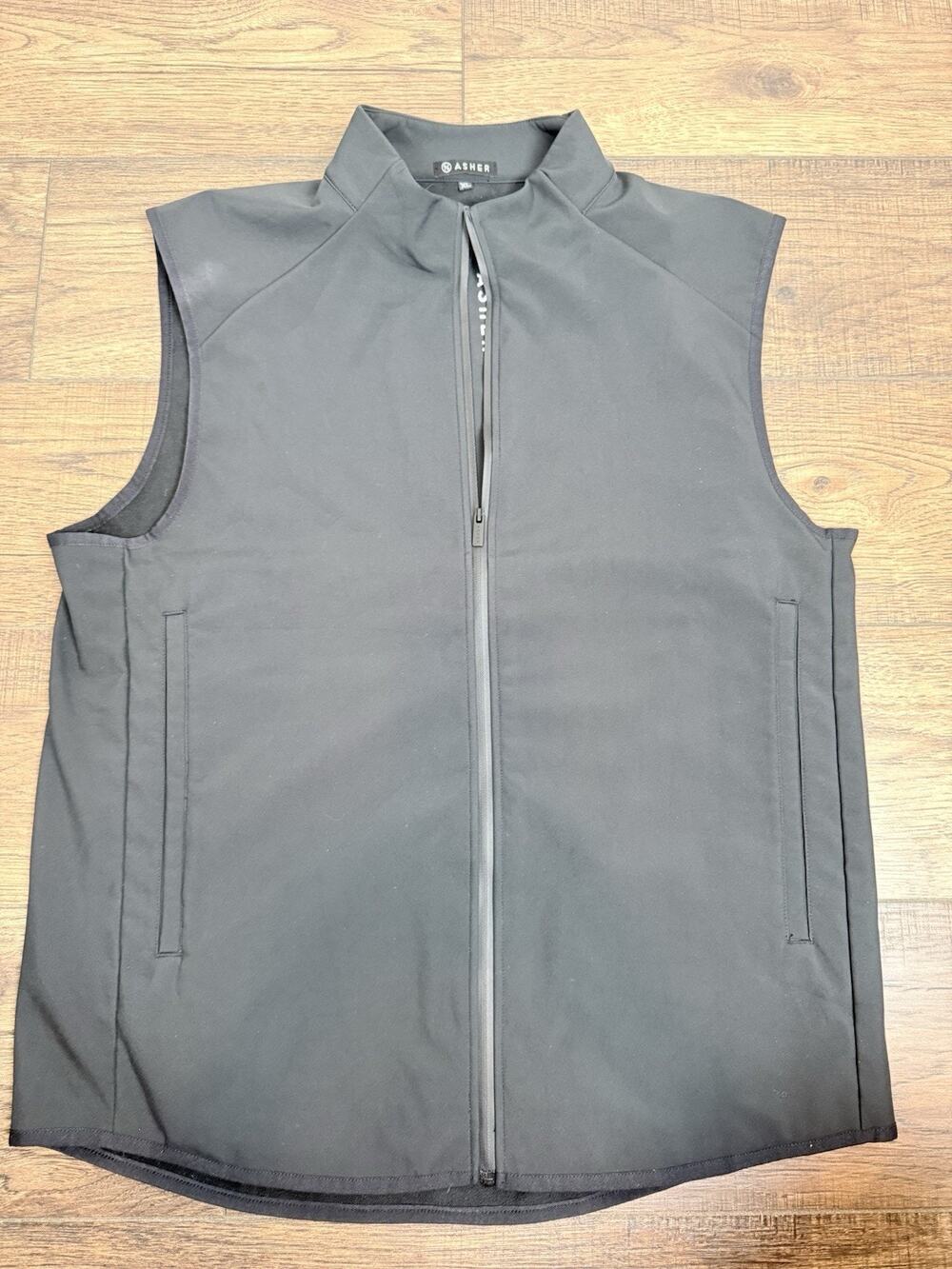 Asher Golf Men's Vest Navy Blue Athletic Stretch Performance Lightweight Sz XL